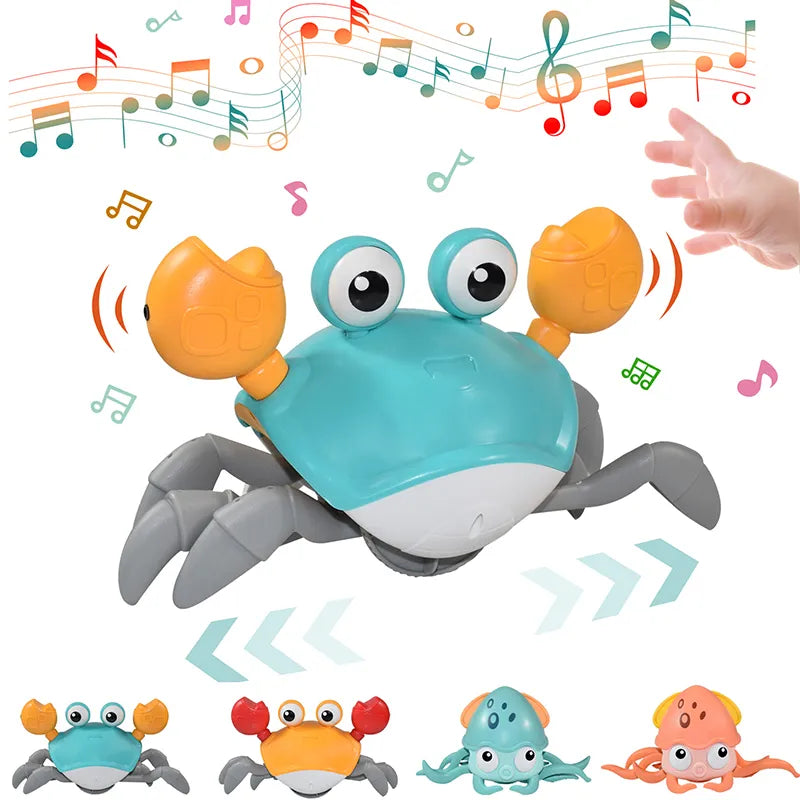 Muzikale Krab met Muziek en Zeepbellen
