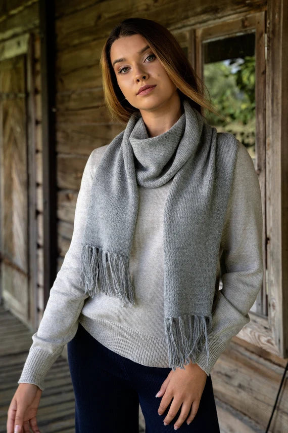 Alpacawollen Sjaal – Zijdezacht, Warm & Natuurlijk Comfort