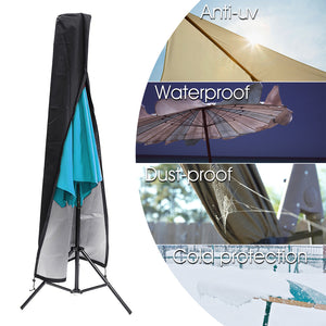 Parasolhoes - Afdekhoes - Weersbestendig - Waterdicht - Tuin - Outdoor - ø 200 tot 320cm - polyester - Met Ritssluiting - Met Bewaartas
