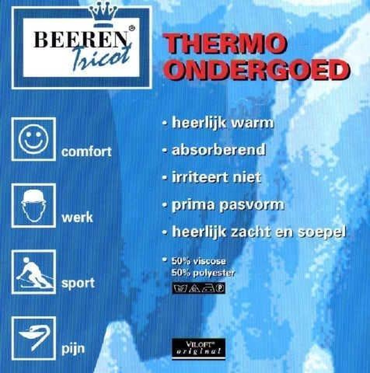 Beeren Unisex Thermo Shirt lange mouw Marine